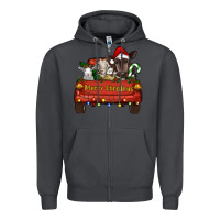 Smoke merry christmas truck animals Zipper Hoodie - RanaPortraitStore