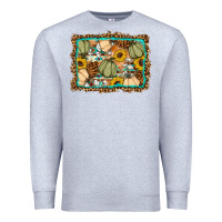 Heather Grey Fall pumpkin Premium Sweatshirt - Artiststas