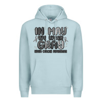 Blue Mist in may we wear gray brain cancer awareness Premium Hoodie - MaliasSmallBusiness