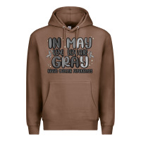 Chestnut in may we wear gray brain cancer awareness Premium Hoodie - MaliasSmallBusiness