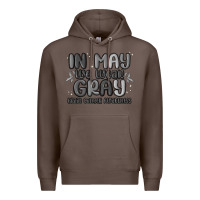 Coffee in may we wear gray brain cancer awareness Premium Hoodie - MaliasSmallBusiness
