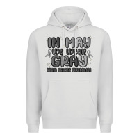 Dove Grey in may we wear gray brain cancer awareness Premium Hoodie - MaliasSmallBusiness