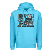 Ocean Blue in may we wear gray brain cancer awareness Premium Hoodie - MaliasSmallBusiness