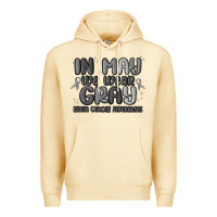 Pina Colada in may we wear gray brain cancer awareness Premium Hoodie - MaliasSmallBusiness