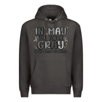 Smoke in may we wear gray brain cancer awareness Premium Hoodie - MaliasSmallBusiness