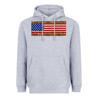 Heather Grey usa flag leopard Heavyweight Hoodie - JahusDesignShop