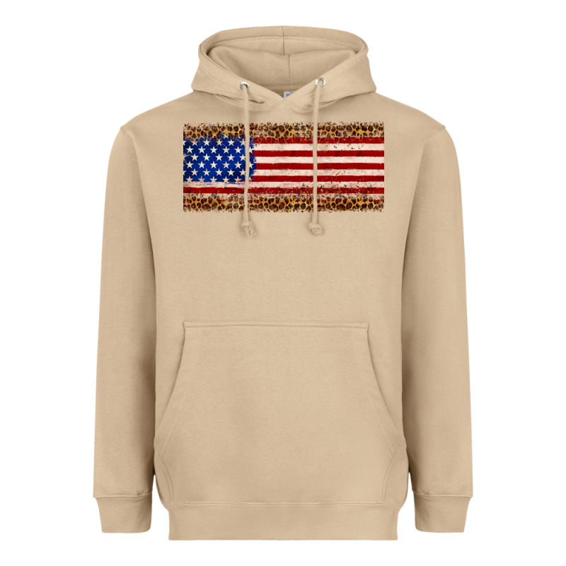 Usa Flag Leopard Heavyweight Hoodie by JahusDesignShop | Teevron