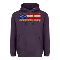 Plum usa flag leopard Heavyweight Hoodie - JahusDesignShop