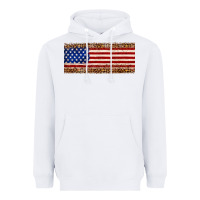 White usa flag leopard Heavyweight Hoodie - JahusDesignShop
