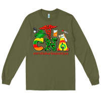 Army Green cna juneteenth certified nursing assistant Long Sleeve Tee - AdoDesignShop