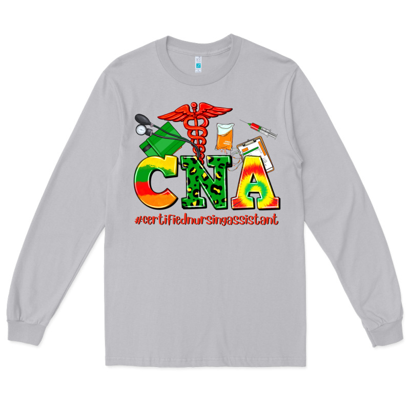 Cna Juneteenth Certified Nursing Assistant Long Sleeve Tee by AdoDesignShop | Teevron
