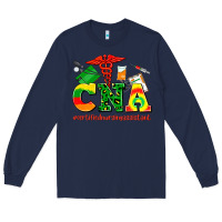Navy cna juneteenth certified nursing assistant Long Sleeve Tee - AdoDesignShop