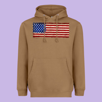 Usa Flag Heavyweight Hoodie Designed By Jahusdesignshop