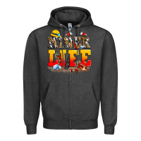 Charcoal Heather miner life Zipper Hoodie - Zillion Design Studio