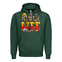 Sports Green miner life Zipper Hoodie - Zillion Design Studio