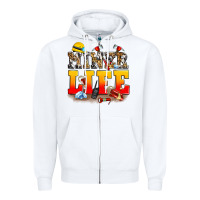 White miner life Zipper Hoodie - Zillion Design Studio