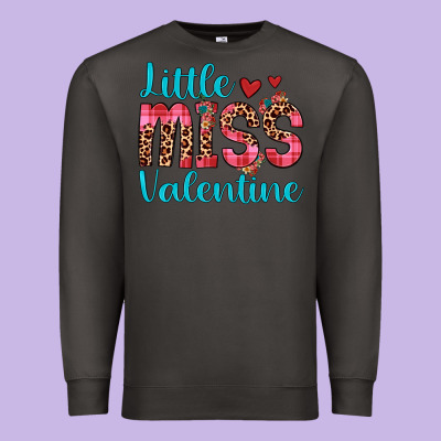 Little Miss Valentine Premium Sweatshirt Designed By Jahusdesignshop