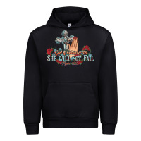 Black she will not fail psalm christian cross pray Urban Hoodie - NancyCooperArtShop