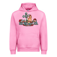 Fuchsia Pink she will not fail psalm christian cross pray Urban Hoodie - NancyCooperArtShop
