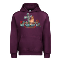 Mauve Wine she will not fail psalm christian cross pray Urban Hoodie - NancyCooperArtShop