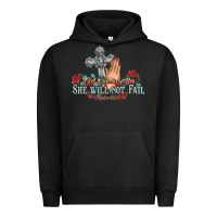 Pigment Black she will not fail psalm christian cross pray Urban Hoodie - NancyCooperArtShop