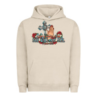 Pigment French Oak she will not fail psalm christian cross pray Urban Hoodie - NancyCooperArtShop