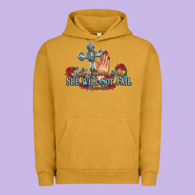 She Will Not Fail Psalm Christian Cross Pray Urban Hoodie Designed By Nancycooperartshop