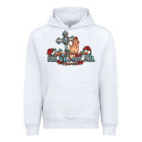 White she will not fail psalm christian cross pray Urban Hoodie - NancyCooperArtShop