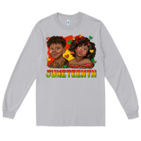 Moon Dust juneteenth with afro black kids Long Sleeve Tee - texasbilliewilder