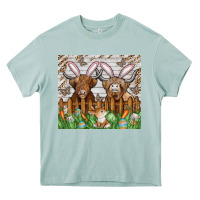 Arona easter cow Heavy Core Tee - CowhideDigitalArt