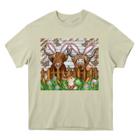 Mossy easter cow Heavy Core Tee - CowhideDigitalArt