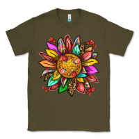 Army Green strawberry sunflower Classic Tee - texasbilliewilder