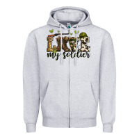 Love My Soldier Zipper Hoodie | Teevron