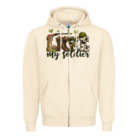 Sandshell love my soldier Zipper Hoodie - Zillion Design Studio