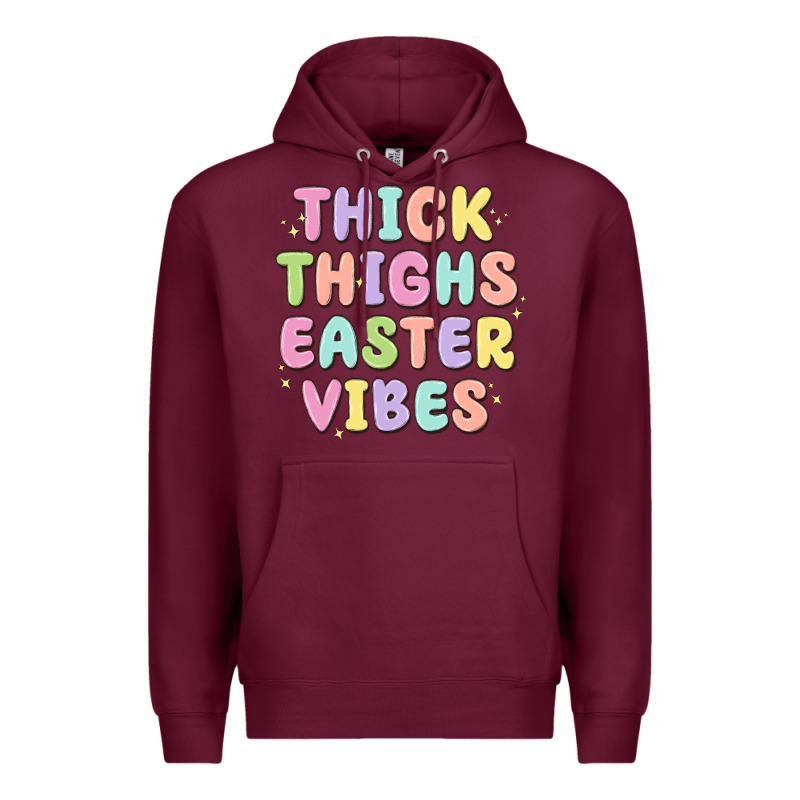 Thicks Thighs Easter Vibes Premium Hoodie by MaliasSmallBusiness | Teevron