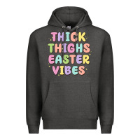Charcoal Heather thicks thighs easter vibes Premium Hoodie - MaliasSmallBusiness