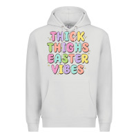 Dove Grey thicks thighs easter vibes Premium Hoodie - MaliasSmallBusiness