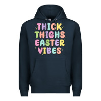 Navy thicks thighs easter vibes Premium Hoodie - MaliasSmallBusiness