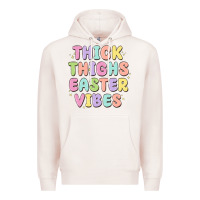 Pale Pink thicks thighs easter vibes Premium Hoodie - MaliasSmallBusiness