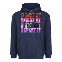 Navy race ıt great ıt fıx ıt repeat ıt Heavyweight Hoodie - AdoDesignShop