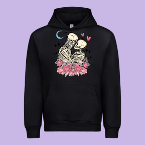 The Lovers Skeletons Urban Hoodie Designed By Maliassmallbusiness