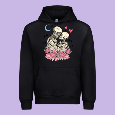 The Lovers Skeletons Urban Hoodie Designed By Maliassmallbusiness