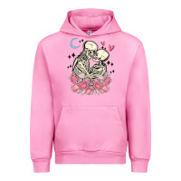 Fuchsia Pink the lovers skeletons Urban Hoodie - MaliasSmallBusiness