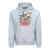 Heather Grey the lovers skeletons Urban Hoodie - MaliasSmallBusiness