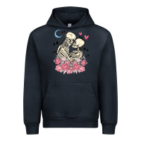 Navy the lovers skeletons Urban Hoodie - MaliasSmallBusiness