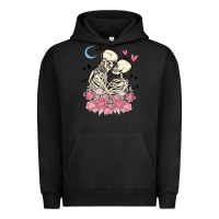 Pigment Black the lovers skeletons Urban Hoodie - MaliasSmallBusiness