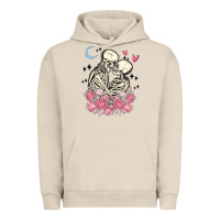 Pigment French Oak the lovers skeletons Urban Hoodie - MaliasSmallBusiness