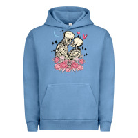 Pigment Pebble Blue the lovers skeletons Urban Hoodie - MaliasSmallBusiness