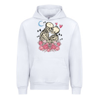 White the lovers skeletons Urban Hoodie - MaliasSmallBusiness