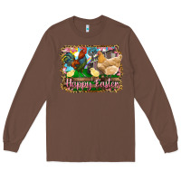 Chestnut happy easter rooster chicken and chick Long Sleeve Tee - RanaPortraitStore
